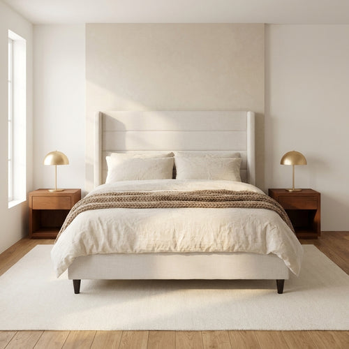 Grevane Haven Upholstered Wingback Bed