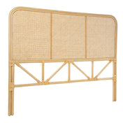 Headboard, Full Size, Open-Frame Wicker Rattan Design