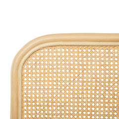 Headboard, Full Size, Open-Frame Wicker Rattan Design