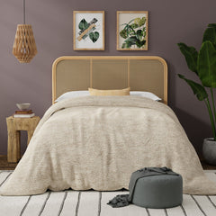 Headboard, Full Size, Open-Frame Wicker Rattan Design