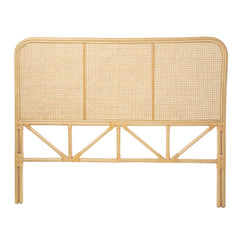 Headboard, Full Size, Open-Frame Wicker Rattan Design