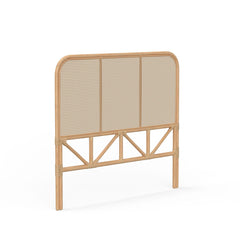 Headboard, Full Size, Open-Frame Wicker Rattan Design