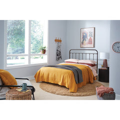 Headboard, King, Oiled Bronze with Steel Frame