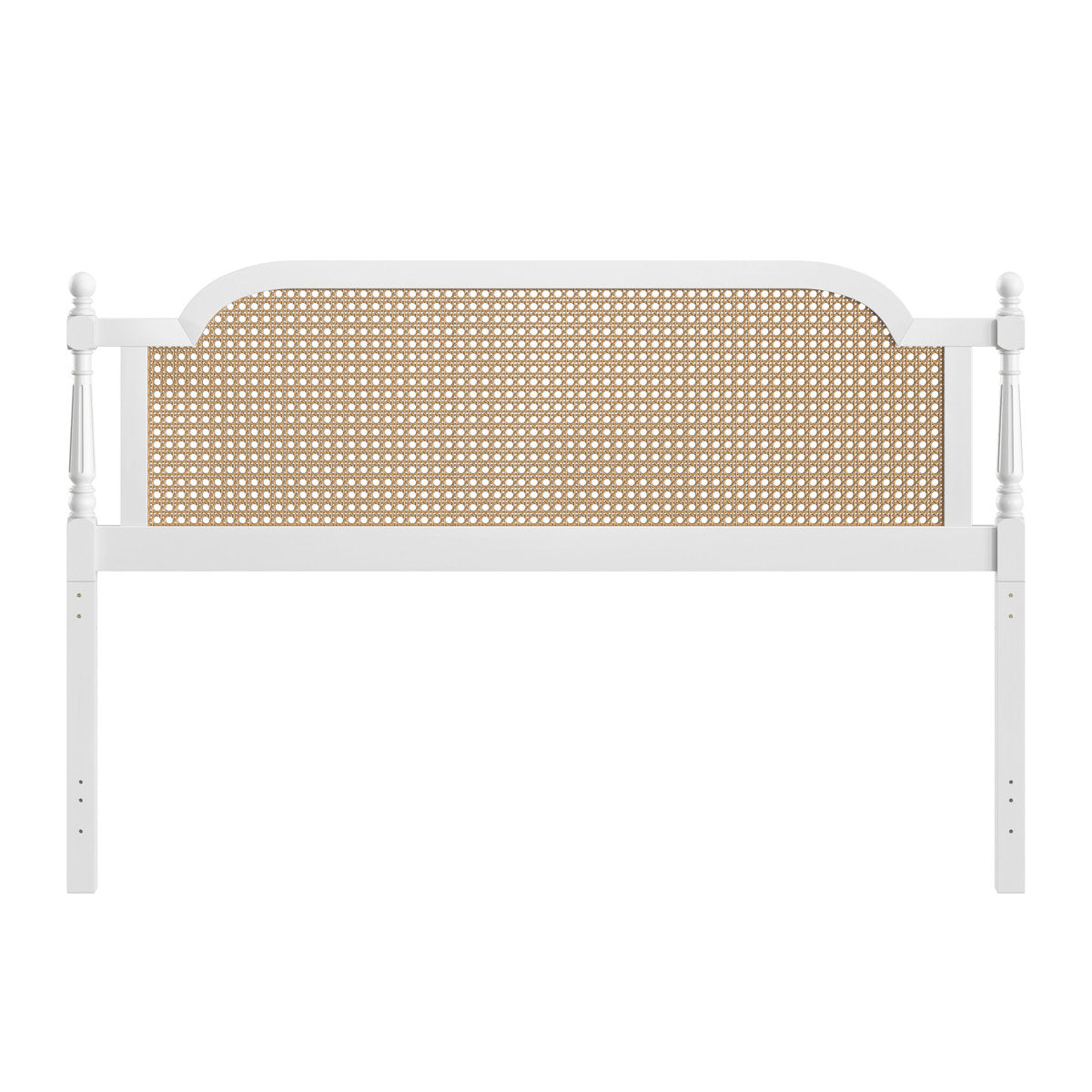 Headboard, King, Rubberwood and Cane with Arched Top