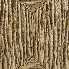 Headboard, Queen, Natural Handwoven Banana Leaf with Mahogany Feet