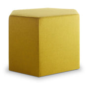 Hexagon Seat with Padded Wood Frame in Citron