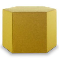 Hexagon Seat with Padded Wood Frame in Citron