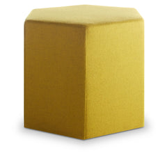 Hexagon Seat with Padded Wood Frame in Citron