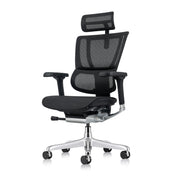 High Back Mesh Office Chair with Adjustable Headrest in Black