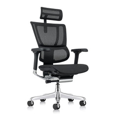 High Back Mesh Office Chair with Adjustable Headrest in Black