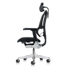 High Back Mesh Office Chair with Adjustable Headrest in Black