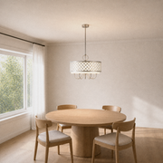 Angle | the same chandelier from a closer angle in the dining room
