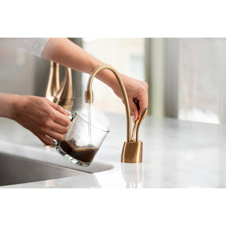 Hot and Cold Water Dispenser, Indulge, High Arc, Brass, Brushed Bronze