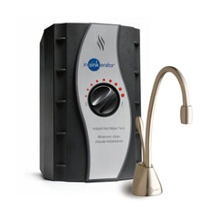 Hot Water Dispenser, Deck Mount, Single Lever Handle, Brass, Satin Nickel