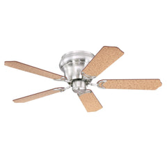 Hugger-Mount Ceiling Fan with 3-Light Kit and Frosted Glass Shades