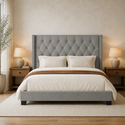 Grevane Hunda Upholstered Wingback Bed