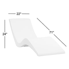 In-Pool Chaise Lounges, Set of 2, White Plastic