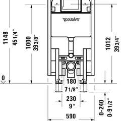 In-Wall Toilet Tank and Carrier, DuraSystem, Dual Flush, White