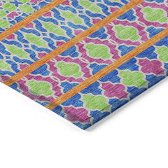 Indoor and Outdoor Area Rug, 8 ft x 10 ft, Blush Polyester