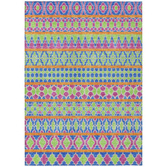 Indoor and Outdoor Area Rug, 8 ft x 10 ft, Blush Polyester