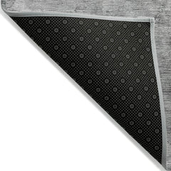 Indoor and Outdoor Area Rug, 8 ft x 10 ft, Gray Polyester