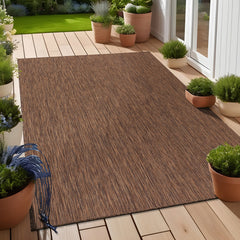 Indoor and Outdoor Rug, Polypropylene, Brown