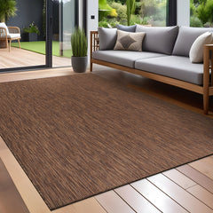 Indoor and Outdoor Rug, Polypropylene, Brown