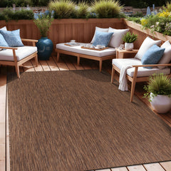 Indoor and Outdoor Rug, Polypropylene, Brown