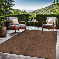 Indoor and Outdoor Rug, Polypropylene, Brown