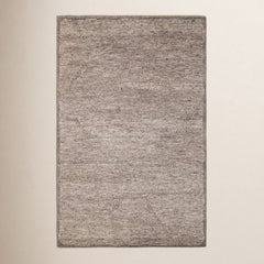 Indoor Area Rug, 3 Ft x 5 Ft, Gray Wool with Cotton Backing