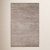 Indoor Area Rug, 3 Ft x 5 Ft, Gray Wool with Cotton Backing