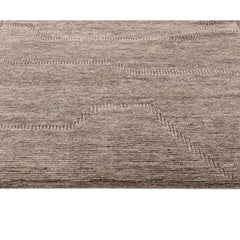 Indoor Area Rug, 3 Ft x 5 Ft, Gray Wool with Cotton Backing