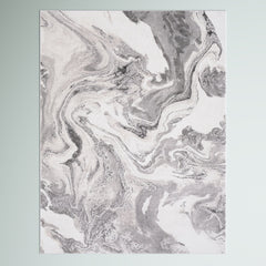 Indoor Area Rug, 6'7" x 9'6" with Abstract Swirl Pattern