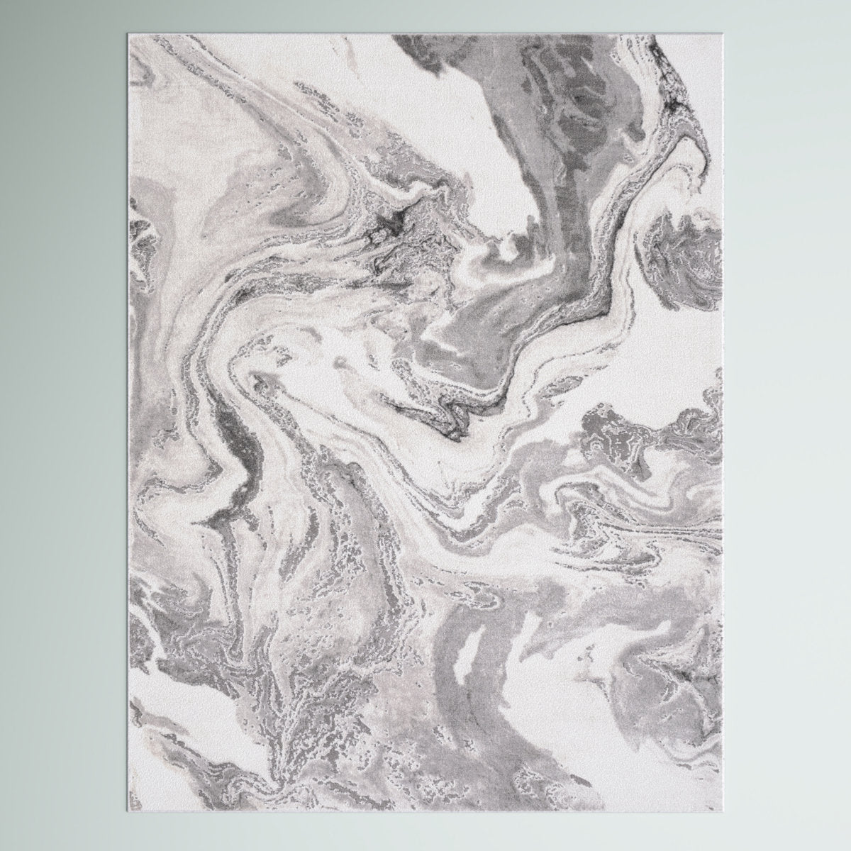 Indoor Area Rug, 6'7" x 9'6" with Abstract Swirl Pattern