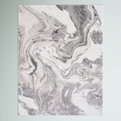 Indoor Area Rug, 6'7" x 9'6" with Abstract Swirl Pattern