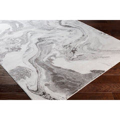 Indoor Area Rug, 6'7" x 9'6" with Abstract Swirl Pattern
