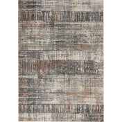Indoor Area Rug, 7'10" x 9'10", Gray Abstract Design