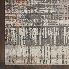 Indoor Area Rug, 7'10" x 9'10", Gray Abstract Design