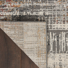 Indoor Area Rug, 7'10" x 9'10", Gray Abstract Design