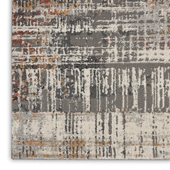 Indoor Area Rug, 7'10" x 9'10", Gray Abstract Design