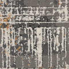 Indoor Area Rug, 7'10" x 9'10", Gray Abstract Design