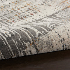 Indoor Area Rug, 7'10" x 9'10", Gray Abstract Design