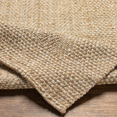 Indoor Area Rug, 7 ft 6 in x 9 ft 6 in, Tan Jute with Hand-Braided Weave