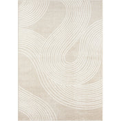 Indoor Area Rug, 7 ft 9 in x 10 ft 2 in with Cream and Beige Pattern