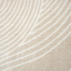 Indoor Area Rug, 7 ft 9 in x 10 ft 2 in with Cream and Beige Pattern