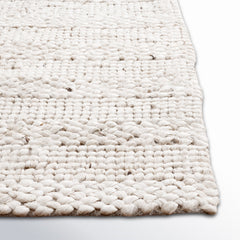 Indoor Area Rug, 9' x 12' Rectangle in Bleached Jute and Cotton