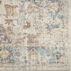 Indoor Area Rug, Cream Polypropylene with Jute Backing