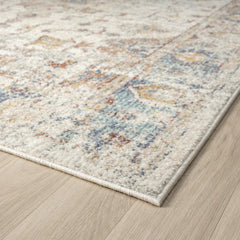Indoor Area Rug, Cream Polypropylene with Jute Backing