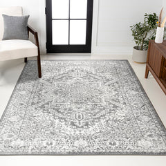 Indoor Area Rug, Polypropylene in Light Gray