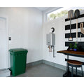 Installed | Tankless water heater shown in an indoor utility-room installation setting